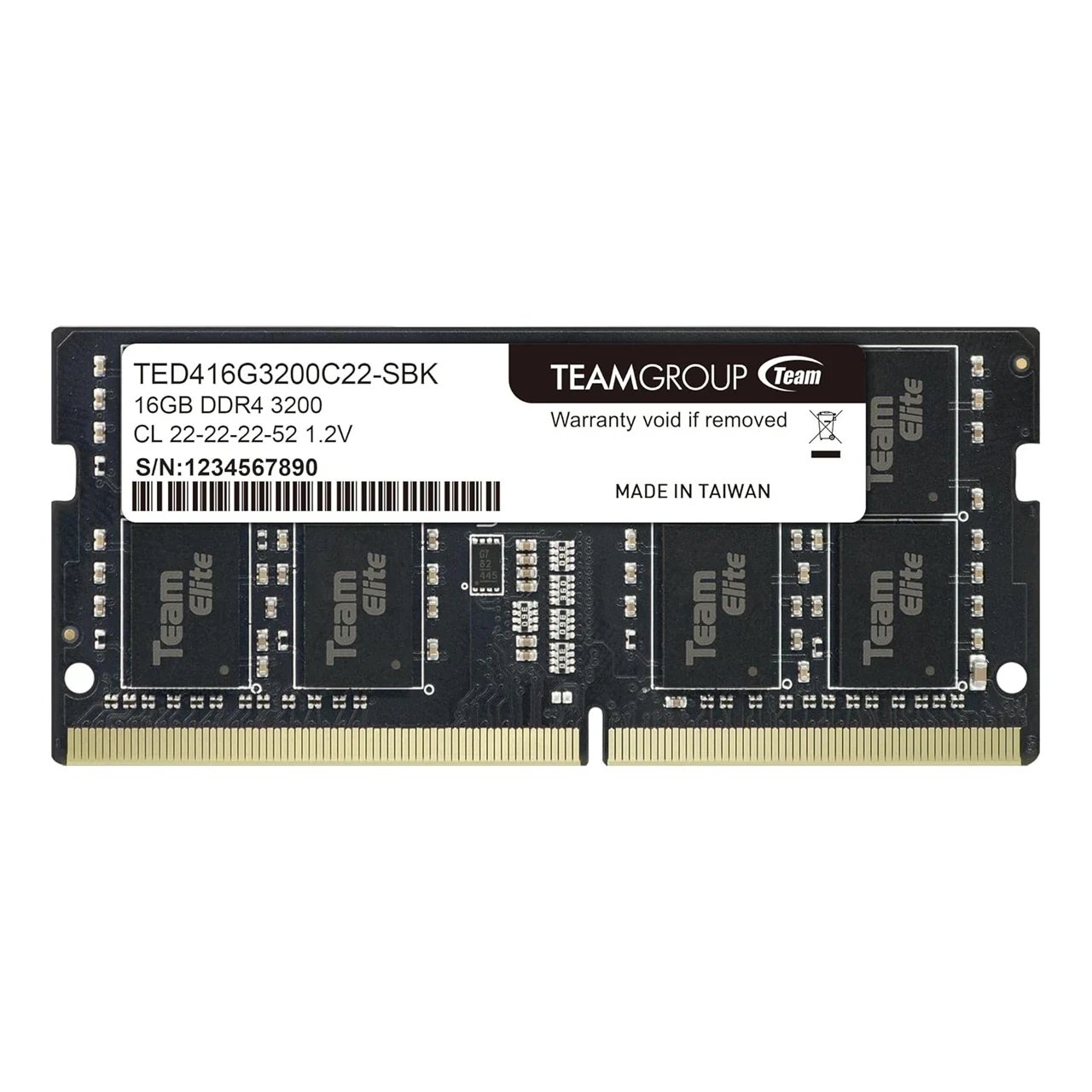 RAM PC TeamGroup Elite 16GB (2x8GB) DDR4 3200MHz - Green - New