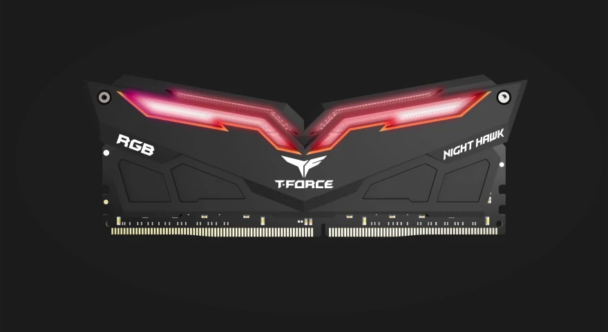 RAM PC TeamGroup T-Force Night Hawk RGB 64GB (2x32GB) DDR4 3600MHz - Black - New