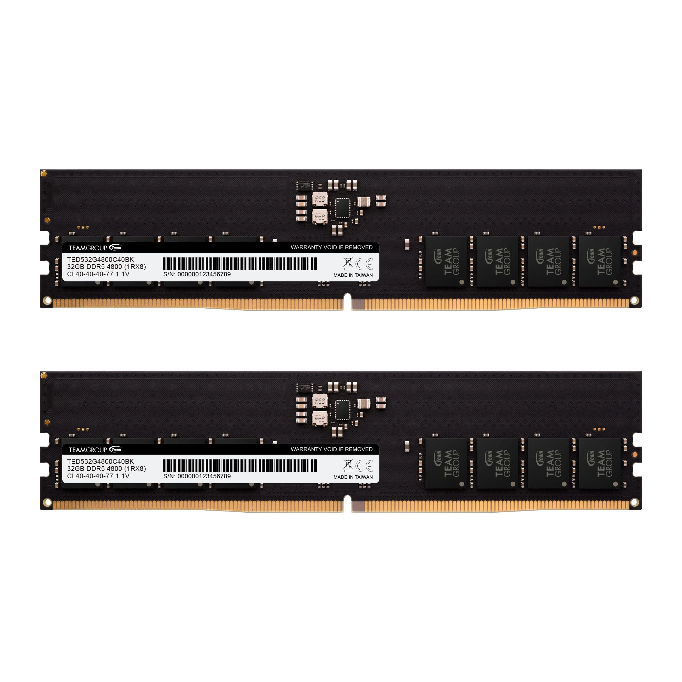 RAM TeamGroup Elite 64GB (2x32GB) DDR5 4800MHz - Green - New