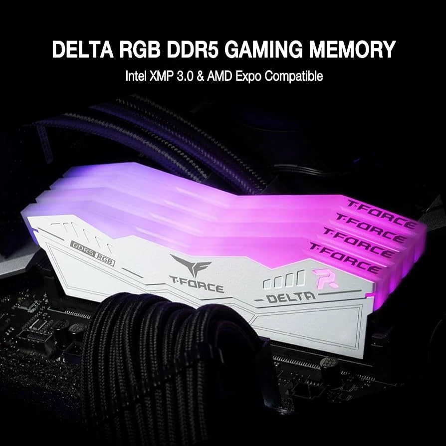 RAM TeamGroup T-Force Delta Alpha RGB 16GB (1x16GB) DDR5 6000MHz - White - New