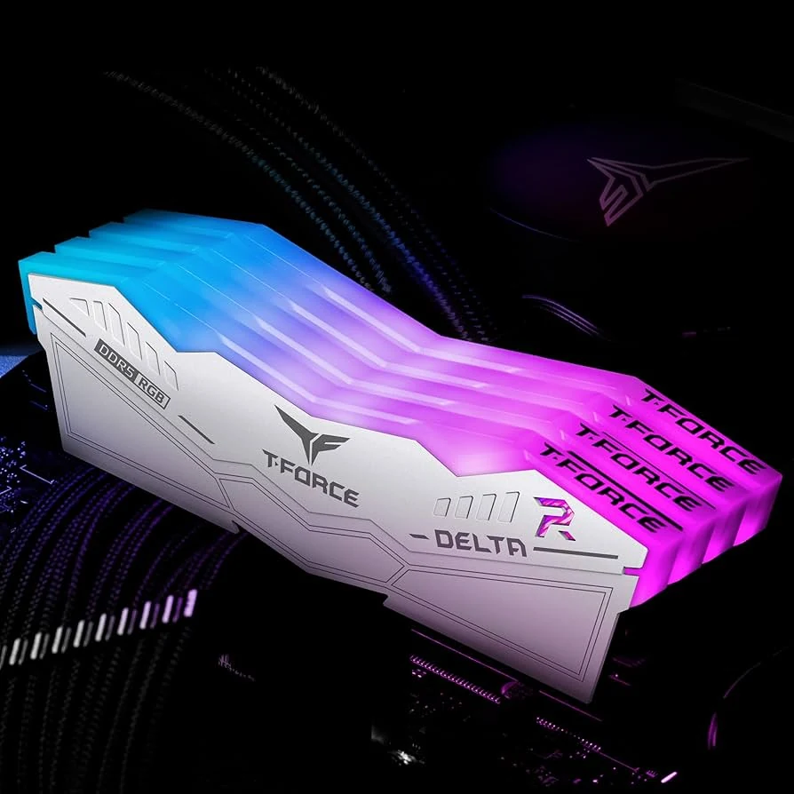 RAM TeamGroup T-Force Delta RGB 16GB (1x16GB) DDR5 6400MHz - White - New