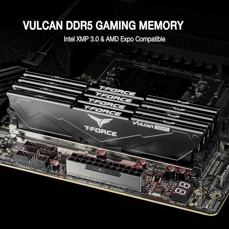 RAM TeamGroup T-Force Vulcan 32GB (2x16GB) DDR5 6000MHz - Black - New