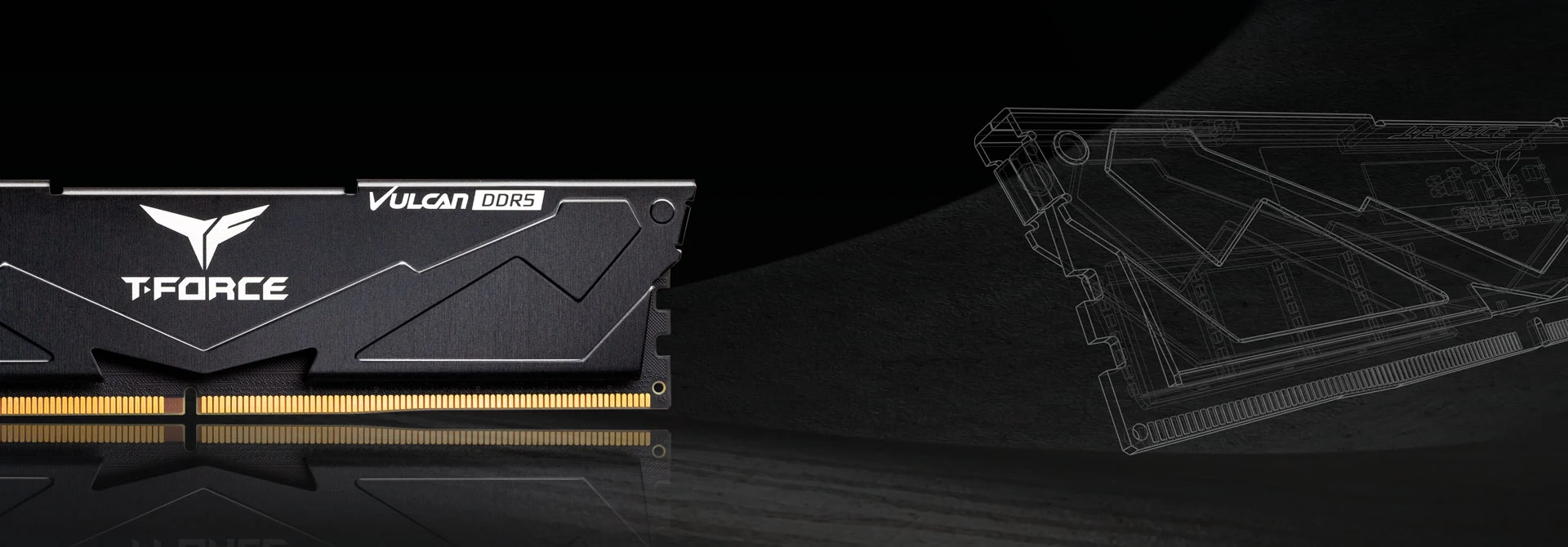 RAM TeamGroup T-Force Vulcan 64GB (2x32GB) DDR5 6000MHz - Black - New