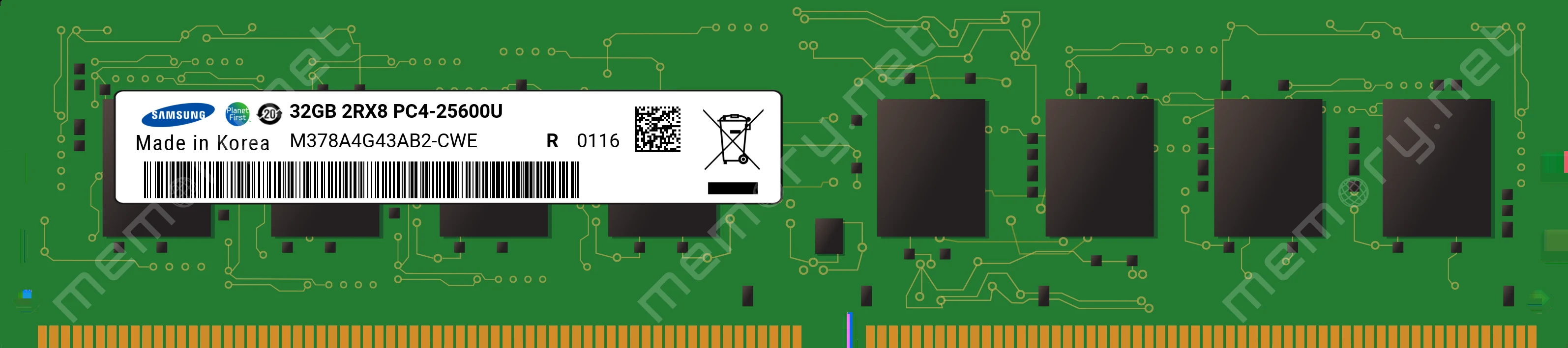 RAM Samsung DDR4 UDIMM 32GB 3200MHz - M378A4G43AB2-CWE