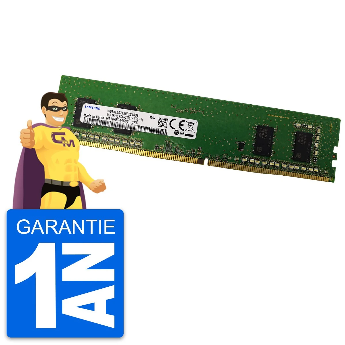 RAM Samsung DDR4 UDIMM 4GB 2400MHz - M378A5244BB0-CRC
