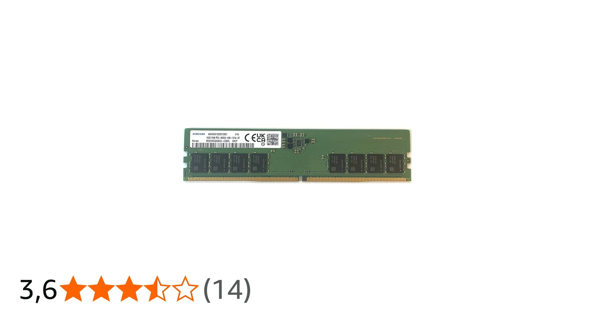 RAM Samsung DDR5 UDIMM 16GB 4800MHz - M323R2GA3BB0-CQK