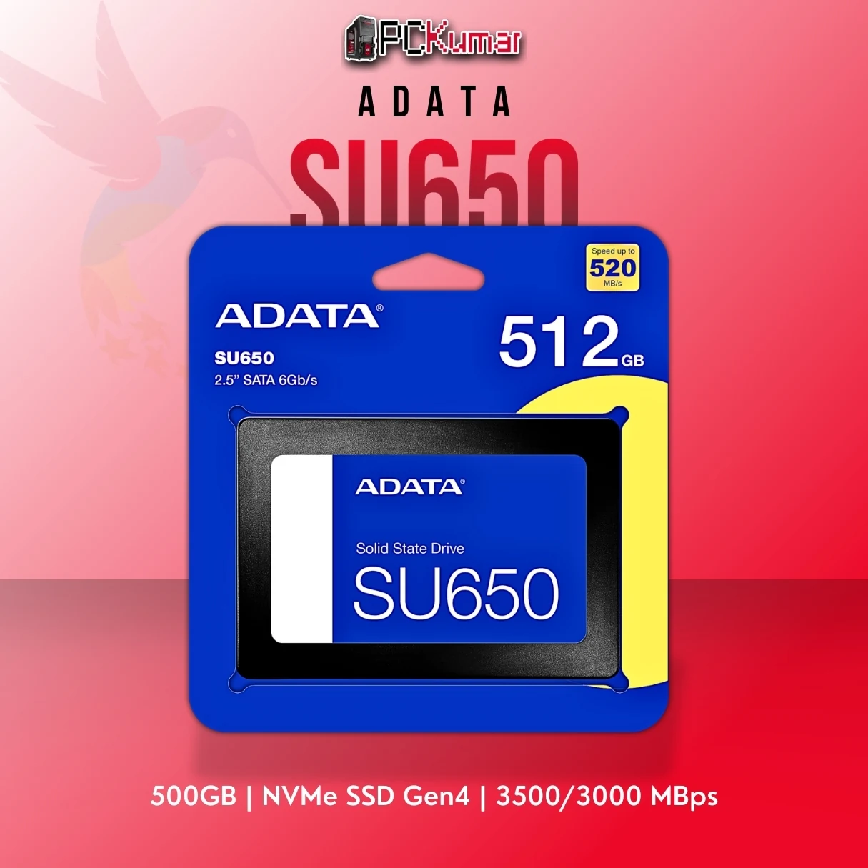 SSD ADATA SU650 512GB SATA 2.5 inch - ASU650SS-512GT-R