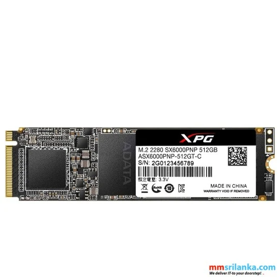 SSD ADATA XPG SX6000 LITE 512GB NVMe M.2 2280 - ASX6000LNP-512GT-C