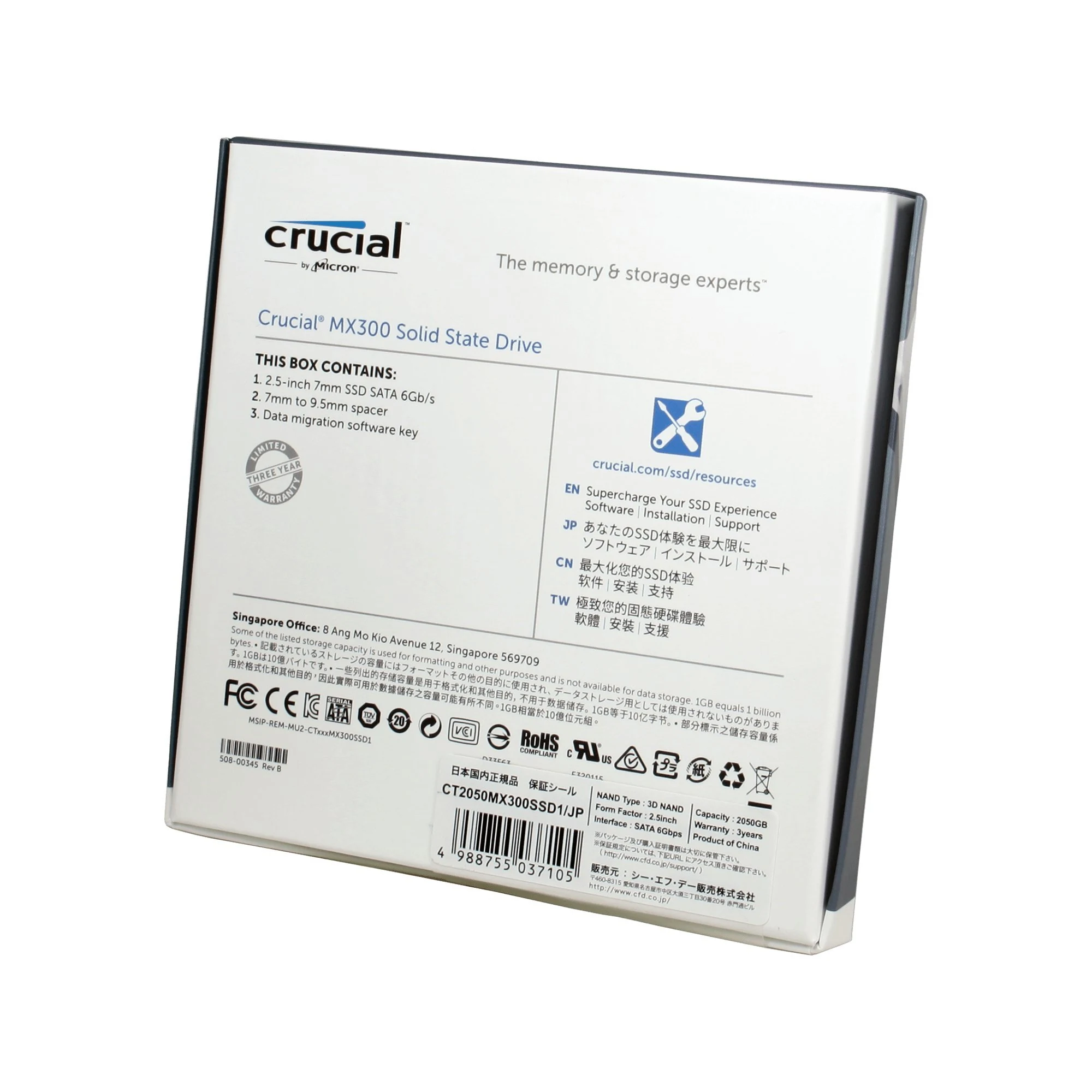 SSD Crucial MX300 2TB SATA 2.5 inch - CT2050MX300SSD1