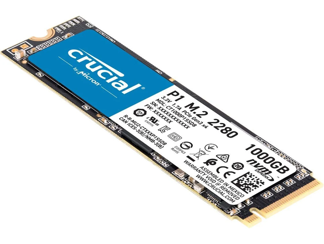 SSD Crucial P1 1TB - M.2 NVMe - PCIe Gen 3x4 - New