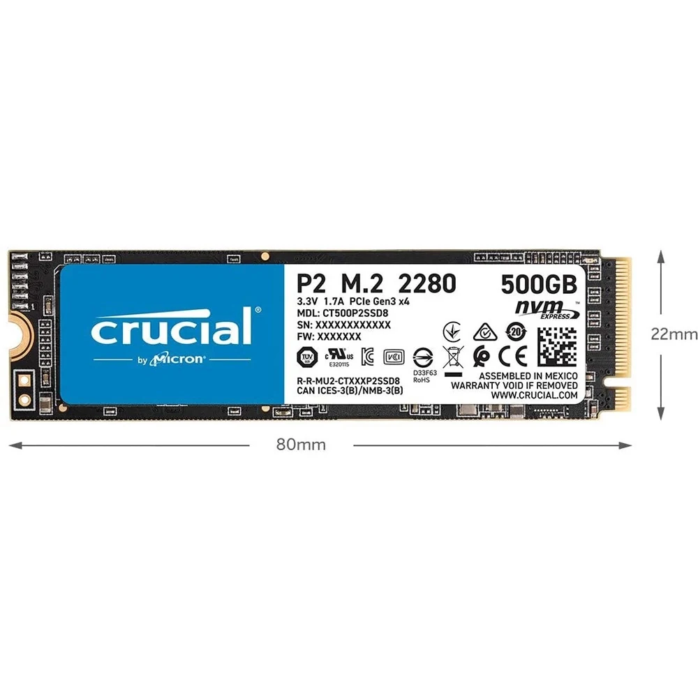 SSD Crucial P2 256GB Gen 3x4 - New
