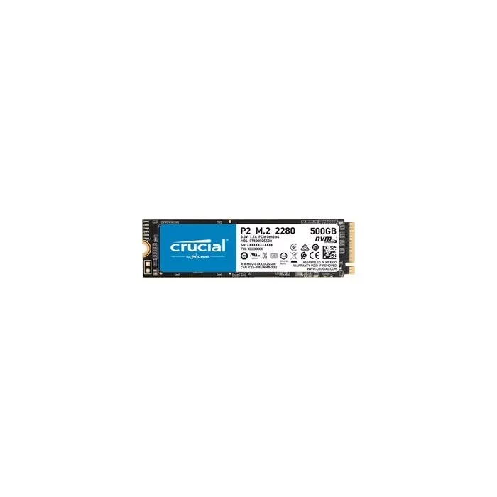 SSD Crucial P2 500GB - M.2 NVMe - PCIe Gen 3x4 - New