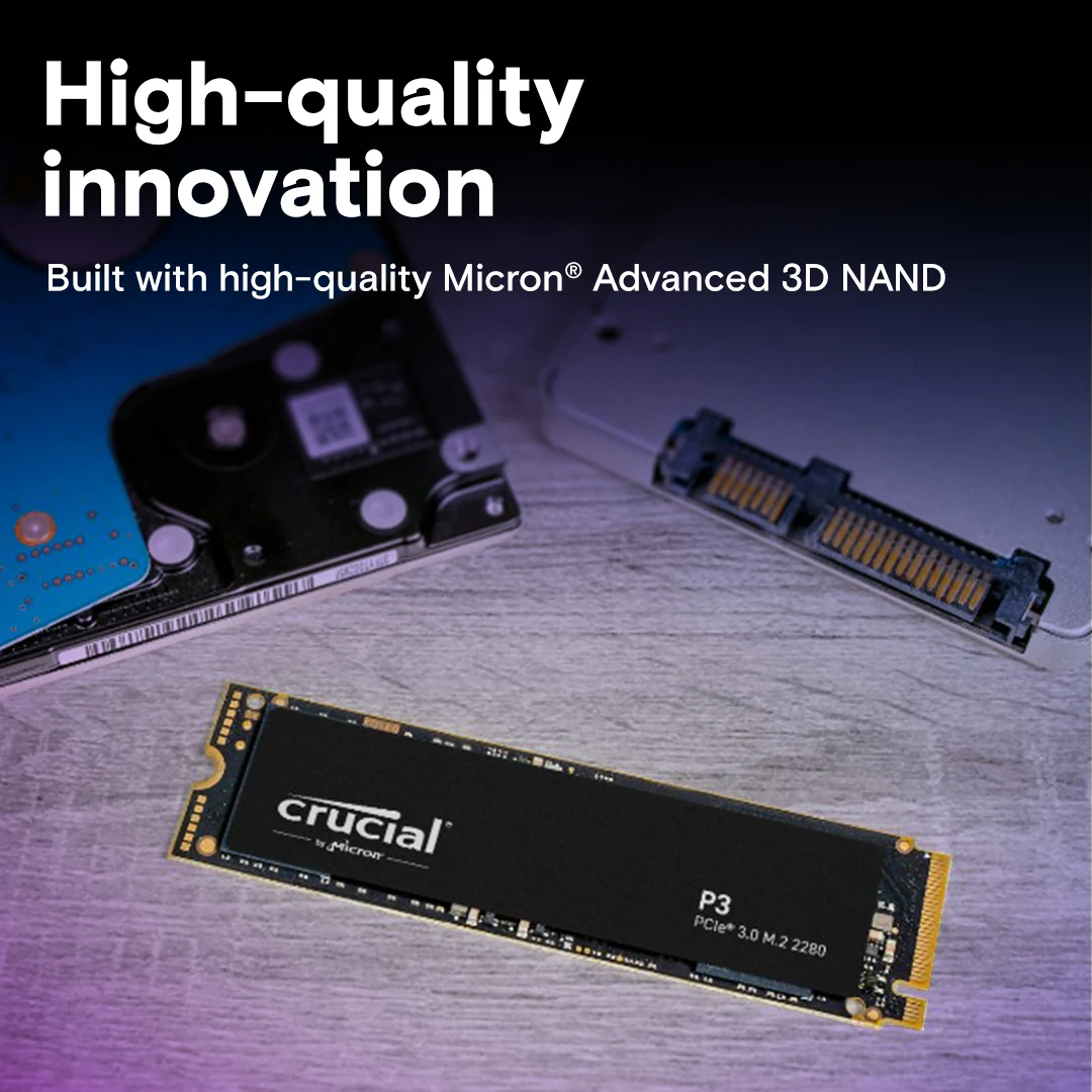 SSD Crucial P3 Plus 1TB - M.2 NVMe - PCIe Gen 4x4 - New