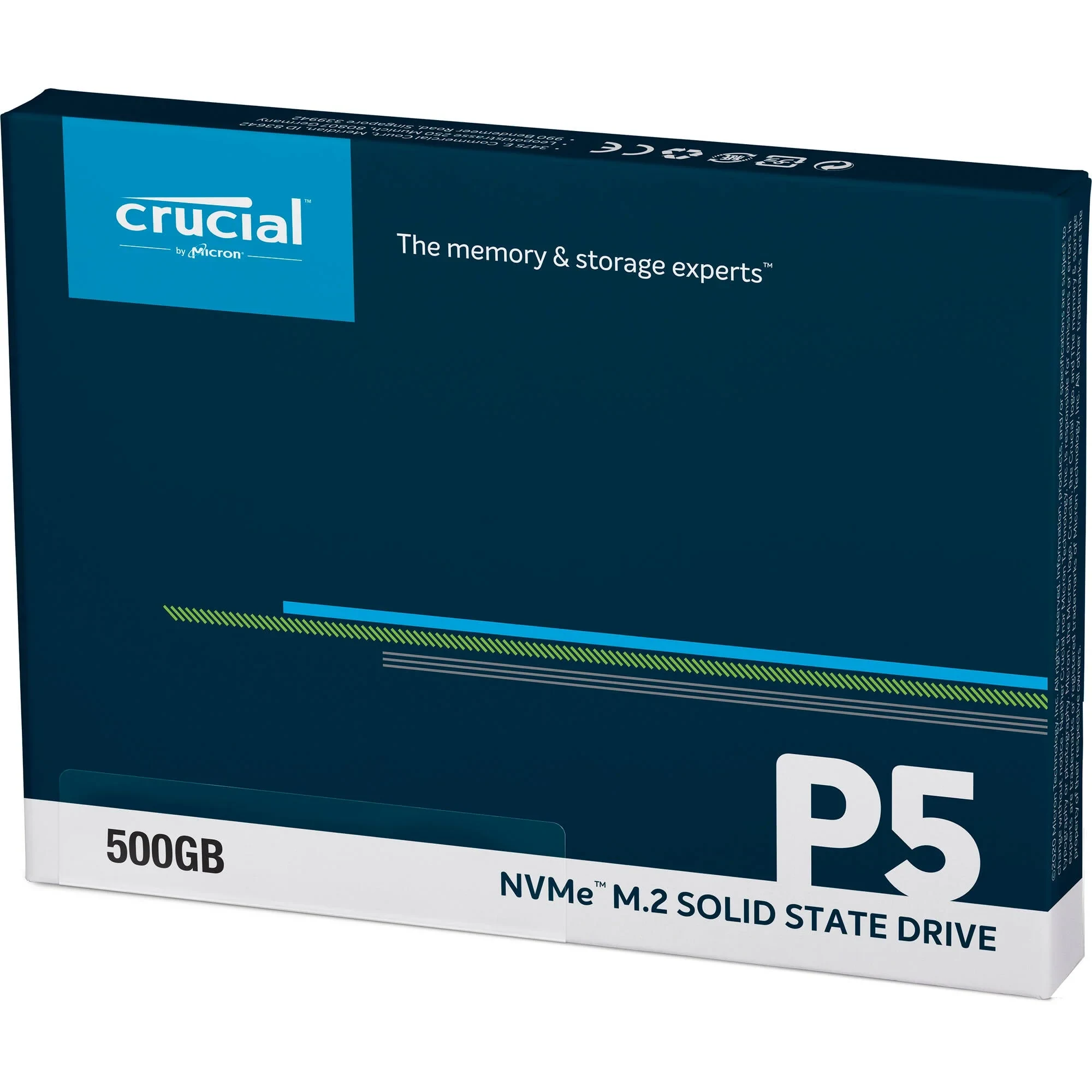 SSD Crucial P5 500GB - M.2 NVMe - PCIe Gen 3x4 - New