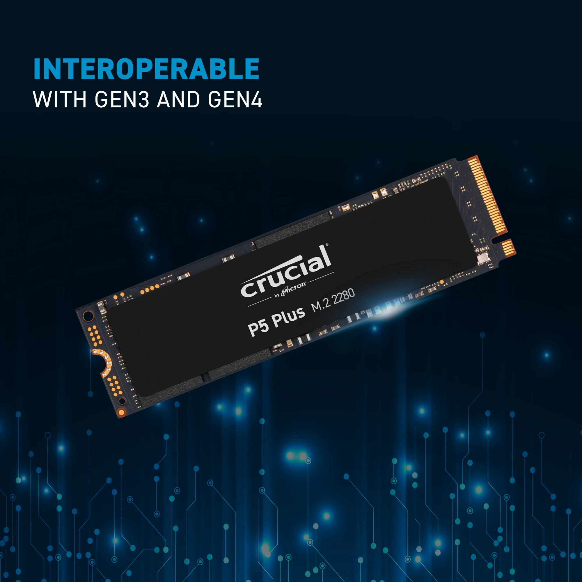 SSD Crucial P5 Plus 500GB - M.2 NVMe - PCIe Gen 4x4 - New