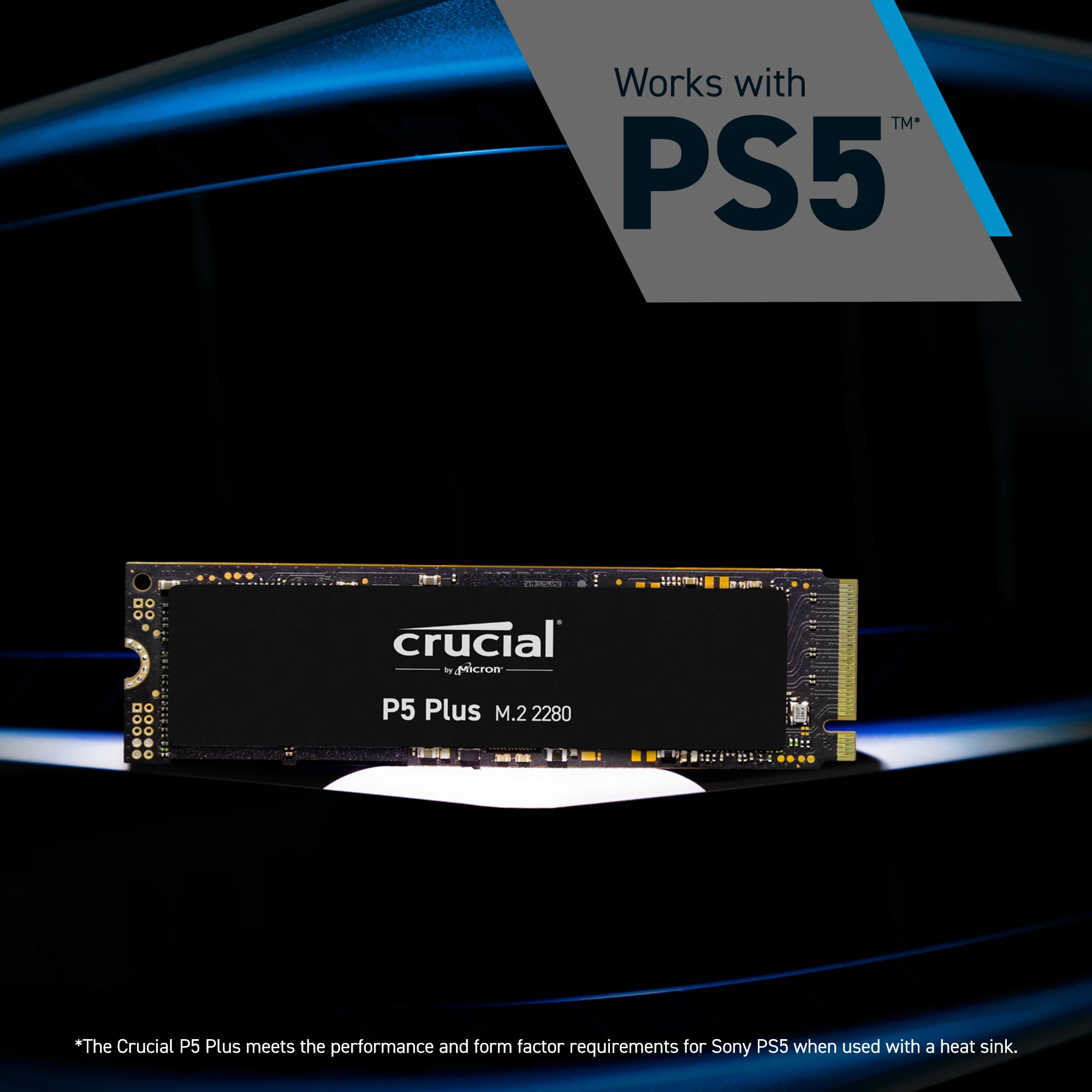 SSD Crucial P5 Plus 500GB - M.2 NVMe - PCIe Gen 4x4 - New