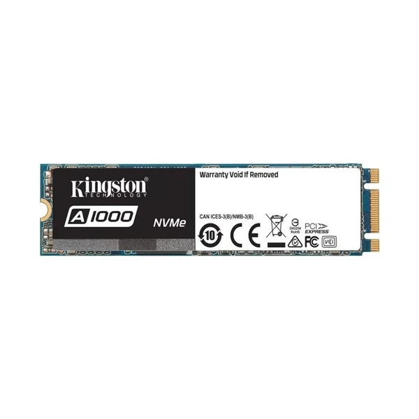 SSD Kingston A1000 480GB - M.2 NVMe - PCIe Gen 3x2 - New