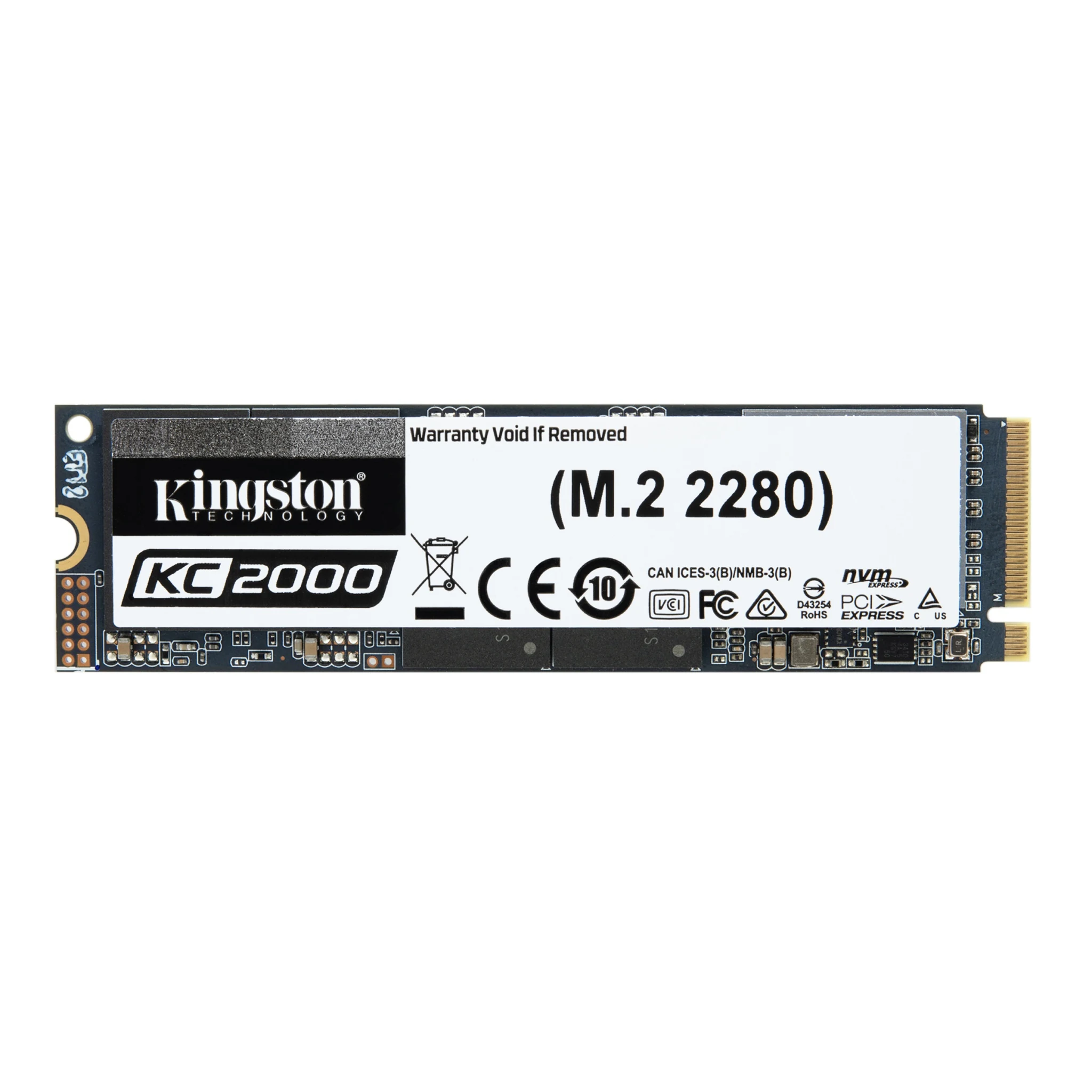 SSD Kingston KC2000 500GB - M.2 NVMe - PCIe Gen 3x4 - New