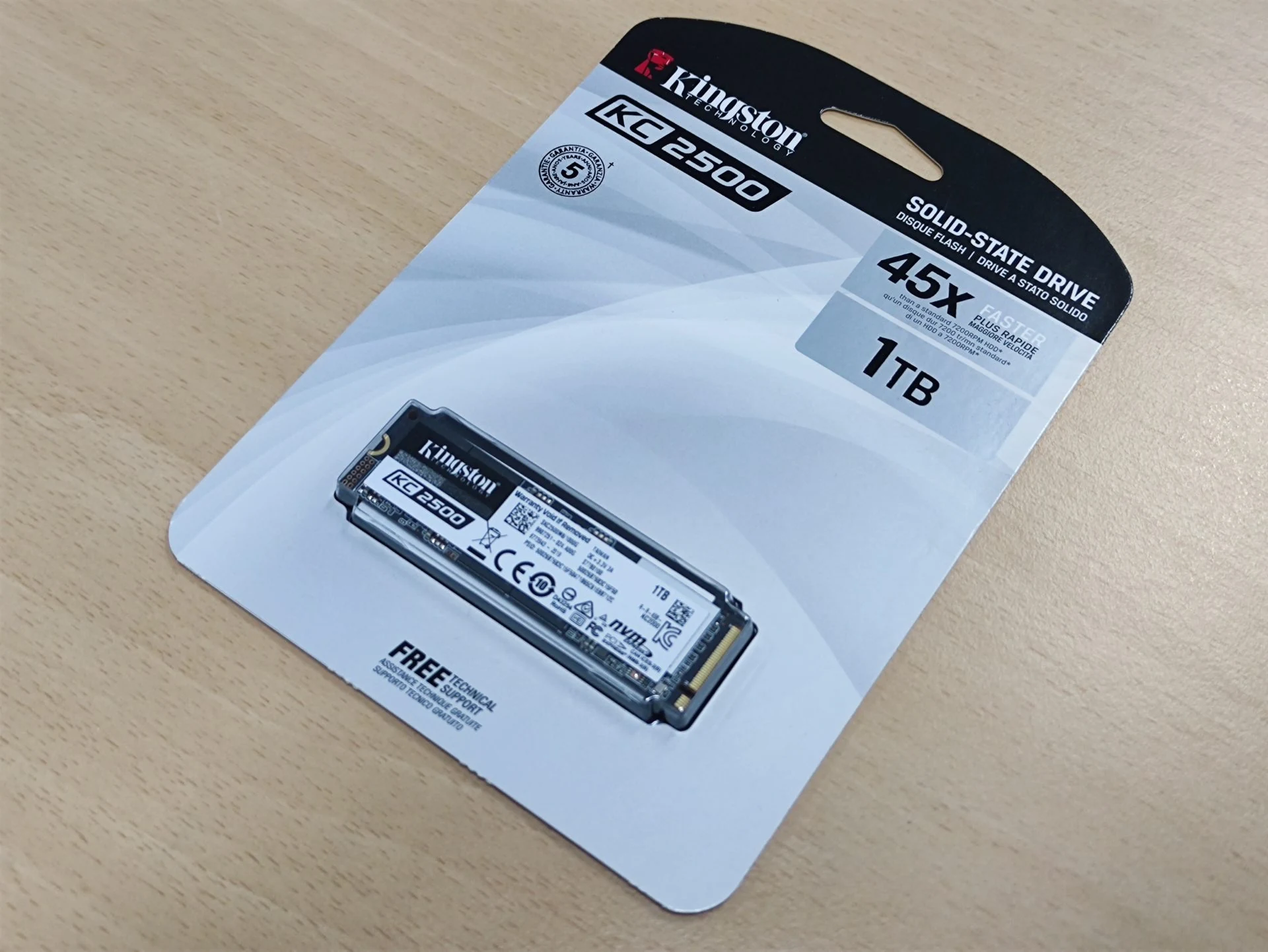 SSD Kingston KC2500 1TB - M.2 NVMe - PCIe Gen 3x4 - New