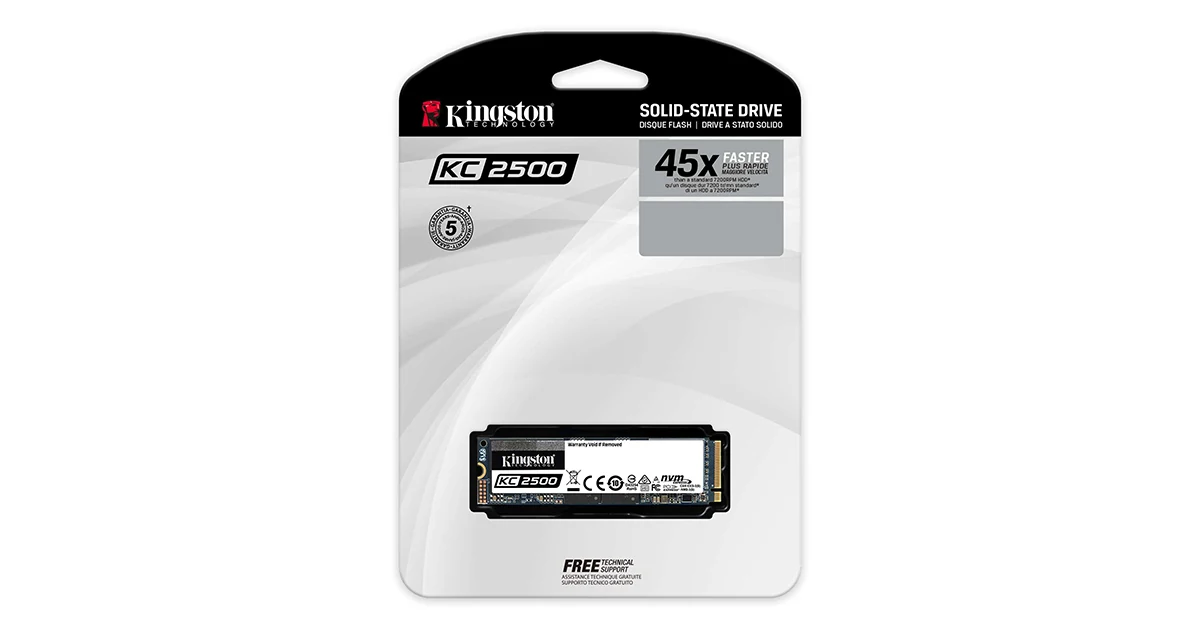 SSD Kingston KC2500 1TB - M.2 NVMe - PCIe Gen 3x4 - New