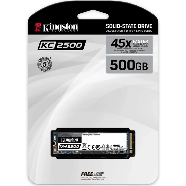 SSD Kingston KC2500 500GB - M.2 NVMe - PCIe Gen 3x4 - New
