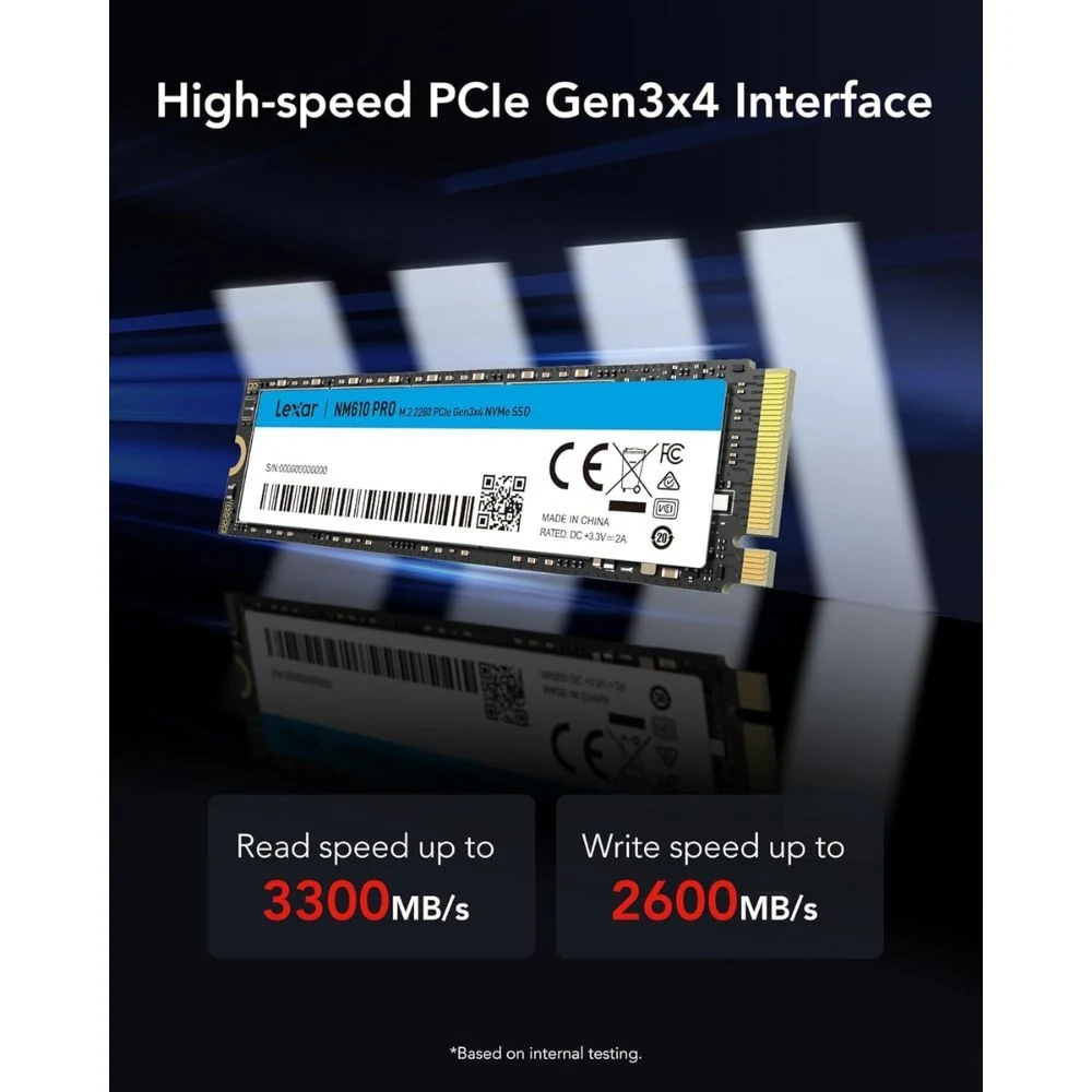 SSD Lexar NM610 1TB - M.2 NVMe - PCIe Gen 3x4 - New