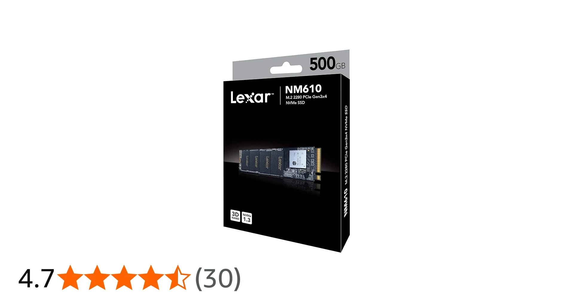 SSD Lexar NM610 500GB - M.2 NVMe - PCIe Gen 3x4 - New