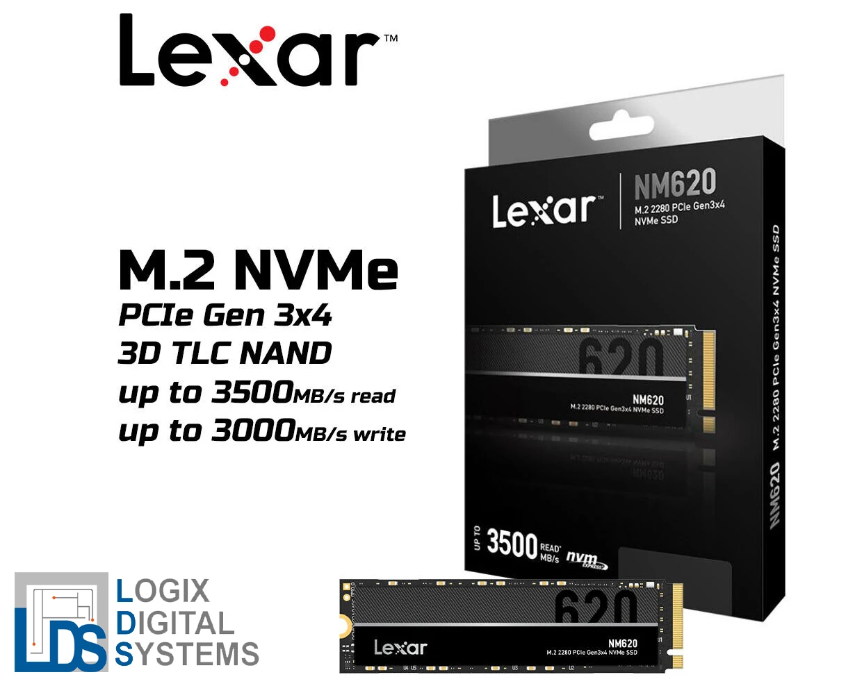 SSD Lexar NM620 1TB - M.2 NVMe - PCIe Gen 3x4 - New