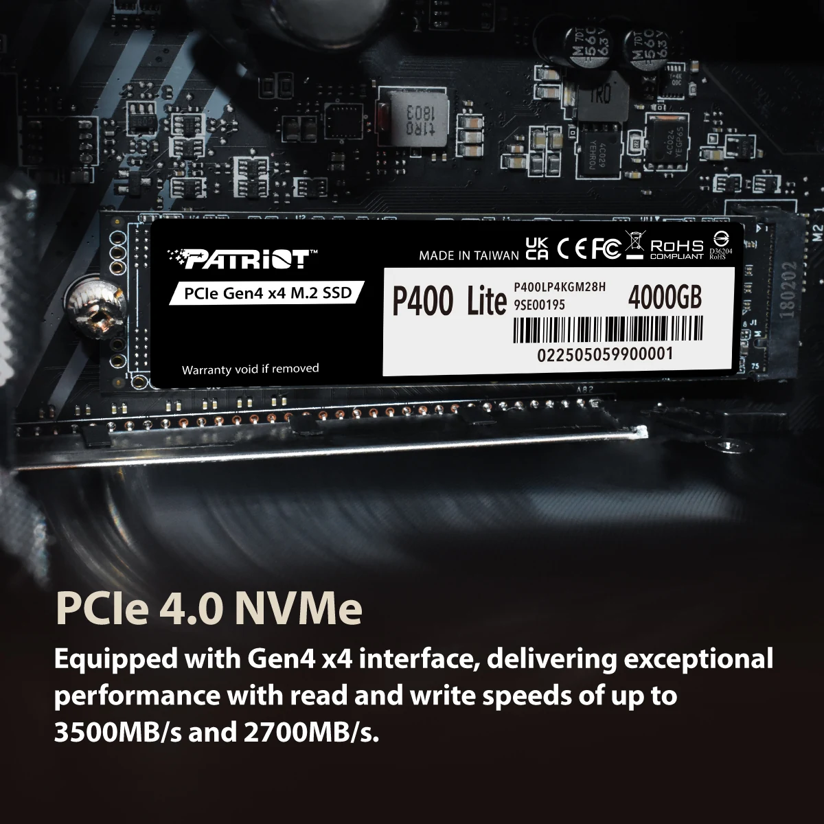 SSD 1TB Patriot P400 LITE Gen4x4 M.2 NVMe
