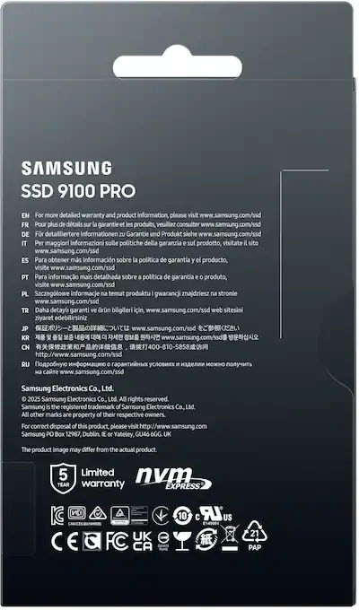SSD Samsung 9100 PRO 1TB - M.2 NVMe - PCIe Gen 5x4 - New