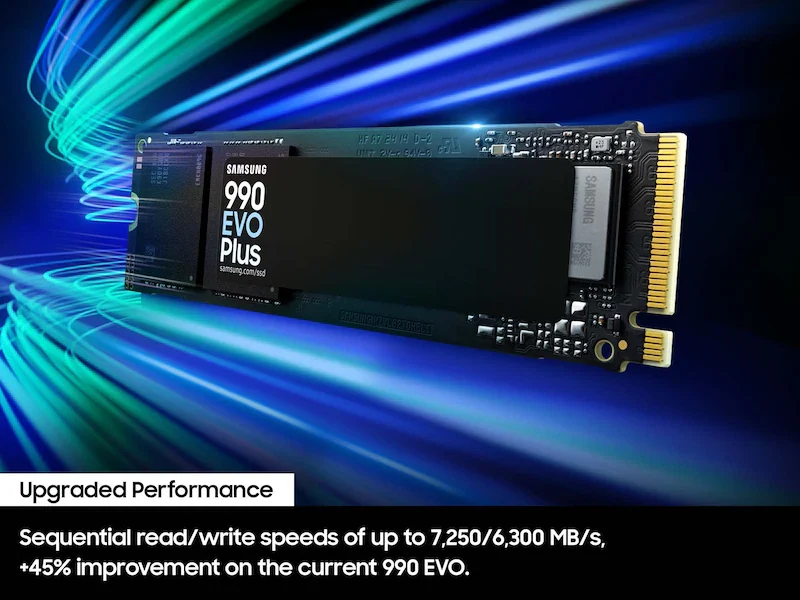 SSD Samsung 990 EVO Plus 1TB - M.2 NVMe - PCIe Gen 4x4 / Gen 5x2 - New