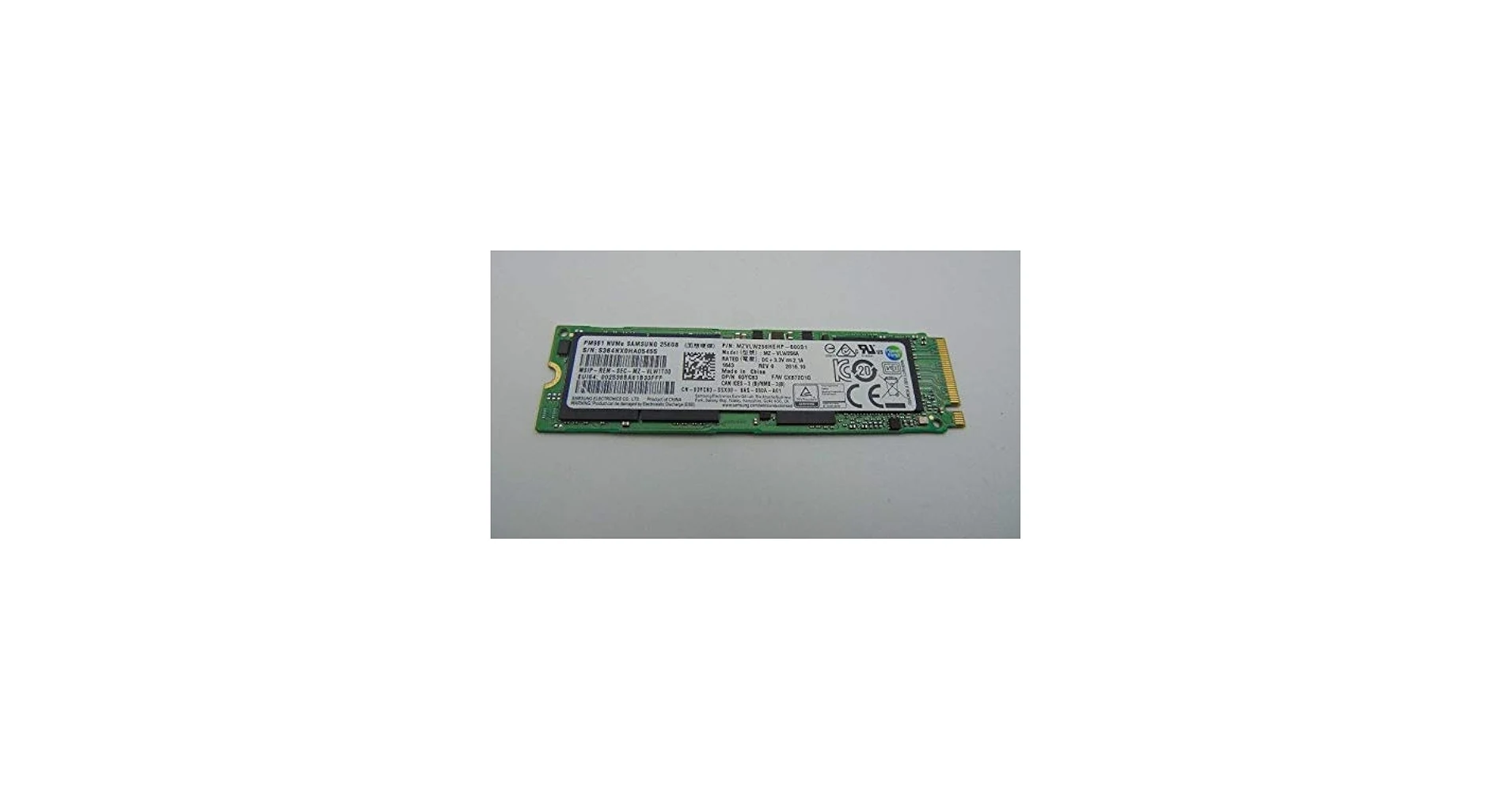SSD Samsung NVMe PM961 256GB Gen 3x4 - New
