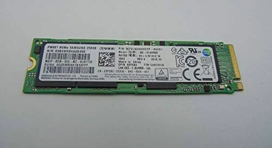 SSD Samsung NVMe PM961 256GB Gen 3x4 - New