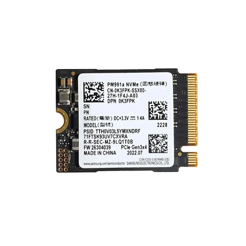 SSD Samsung NVMe PM991a 256GB Gen 3x4 - New
