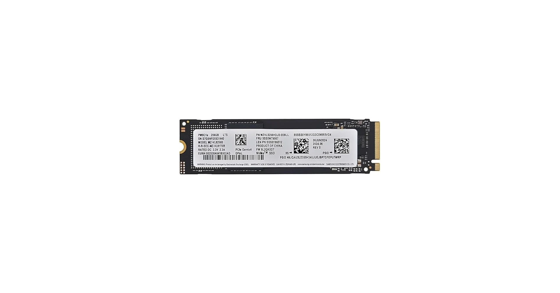 SSD Samsung NVMe PM9C1a 256GB Gen 4x4 - New