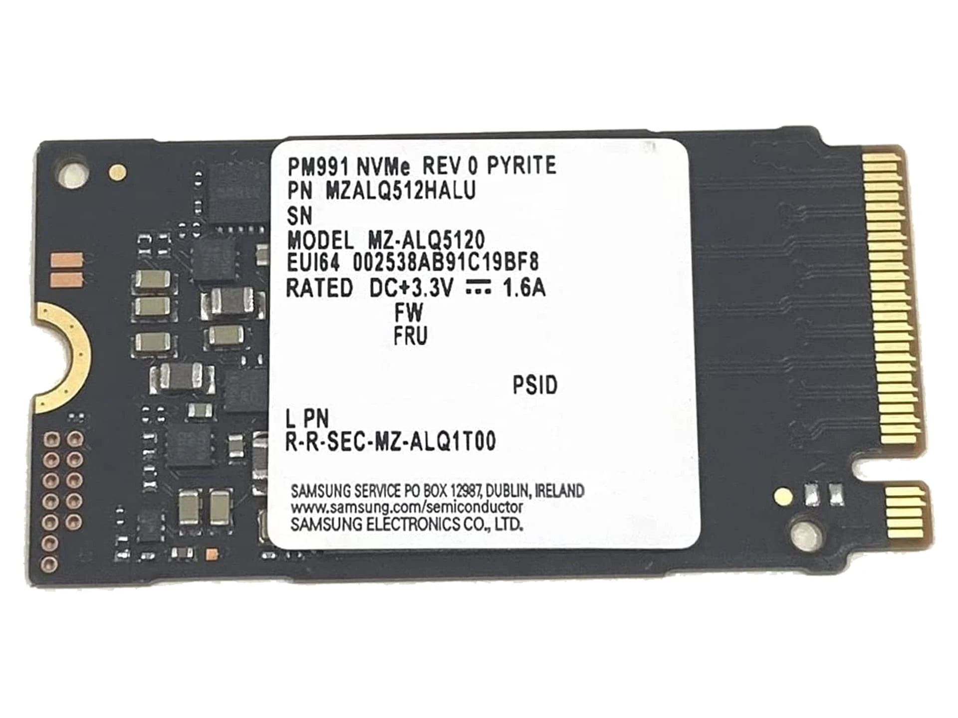 SSD Samsung PM991 512GB - M.2 NVMe - PCIe Gen 3x4 - New