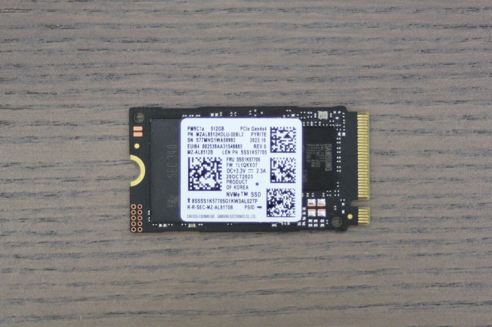 SSD Samsung PM9C1a 512GB - M.2 NVMe - PCIe Gen 4x4 - New
