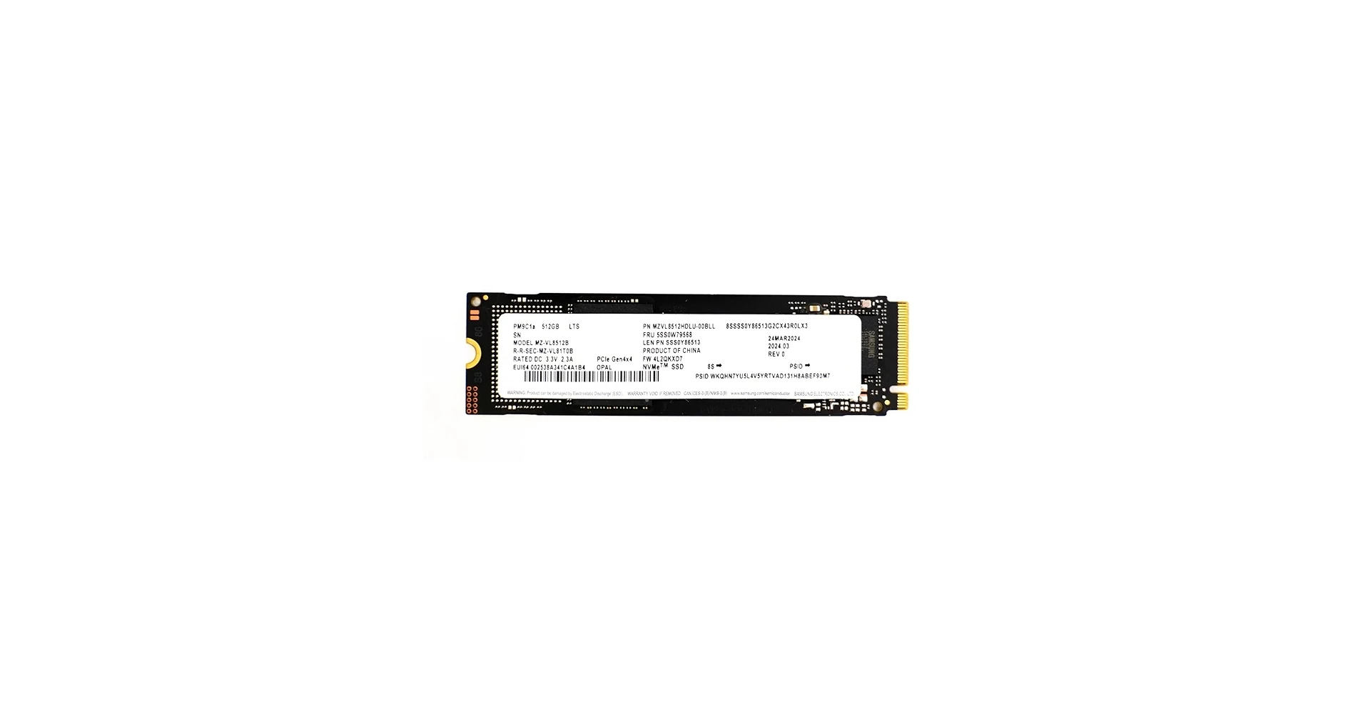 SSD Samsung PM9C1a 512GB - M.2 NVMe - PCIe Gen 4x4 - New