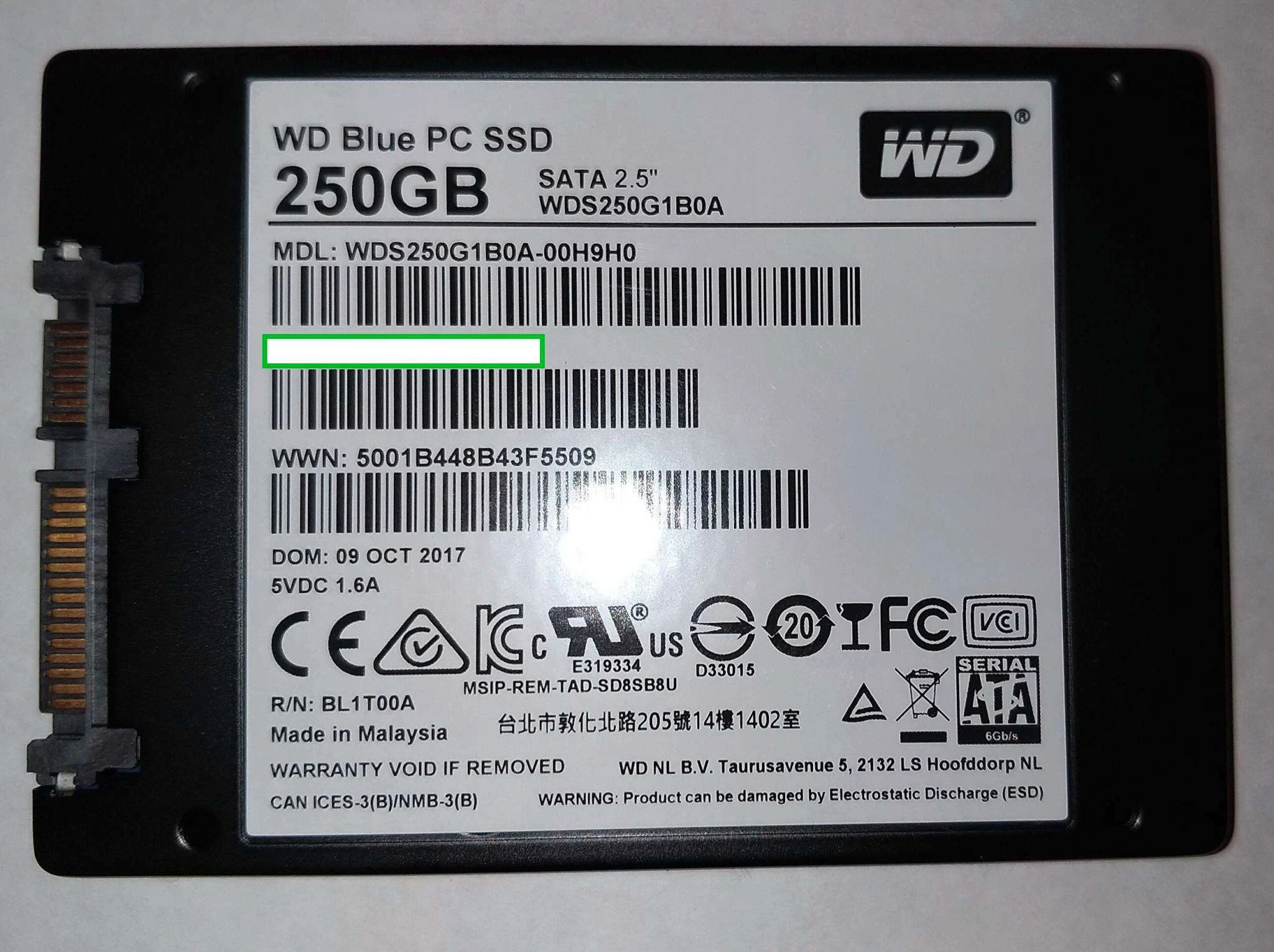 SSD Western Digital Blue 250GB SATA 2.5 inch - WDS250G1B0A