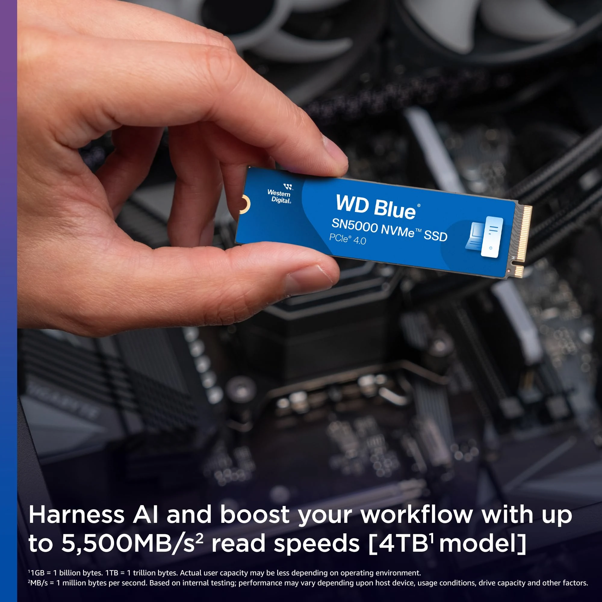 SSD Western Digital Blue SN5000 1TB - M.2 NVMe - PCIe Gen 4x4 - New