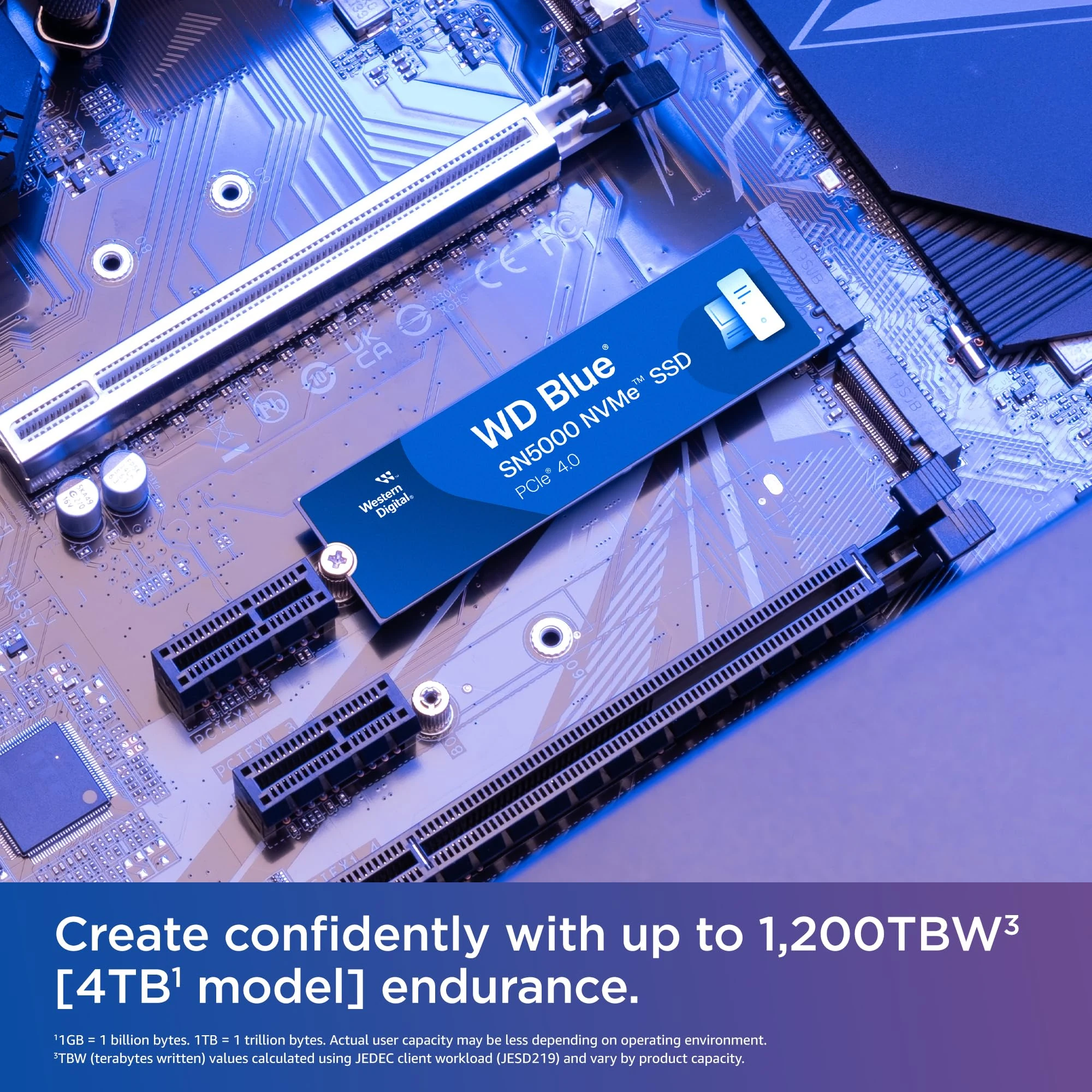 SSD Western Digital Blue SN5000 500GB - M.2 NVMe - PCIe Gen 4x4 - New