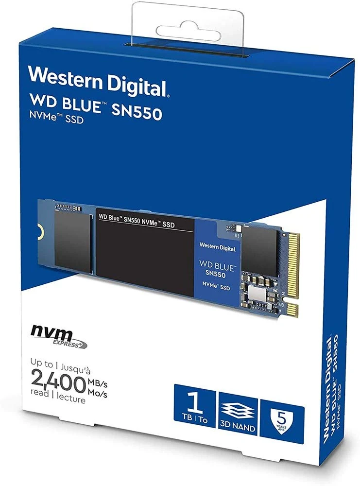 SSD Western Digital Blue SN550 1TB - M.2 NVMe - PCIe Gen 3x4 - New