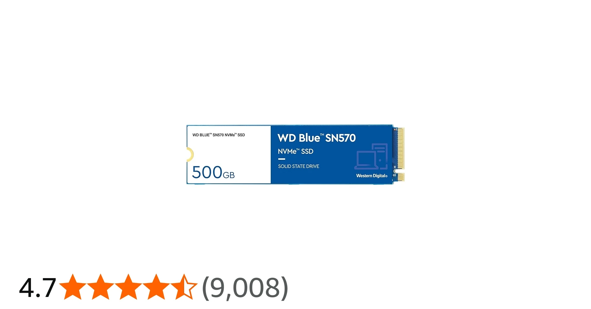 SSD Western Digital Blue SN570 500GB - M.2 NVMe - PCIe Gen 3x4 - New