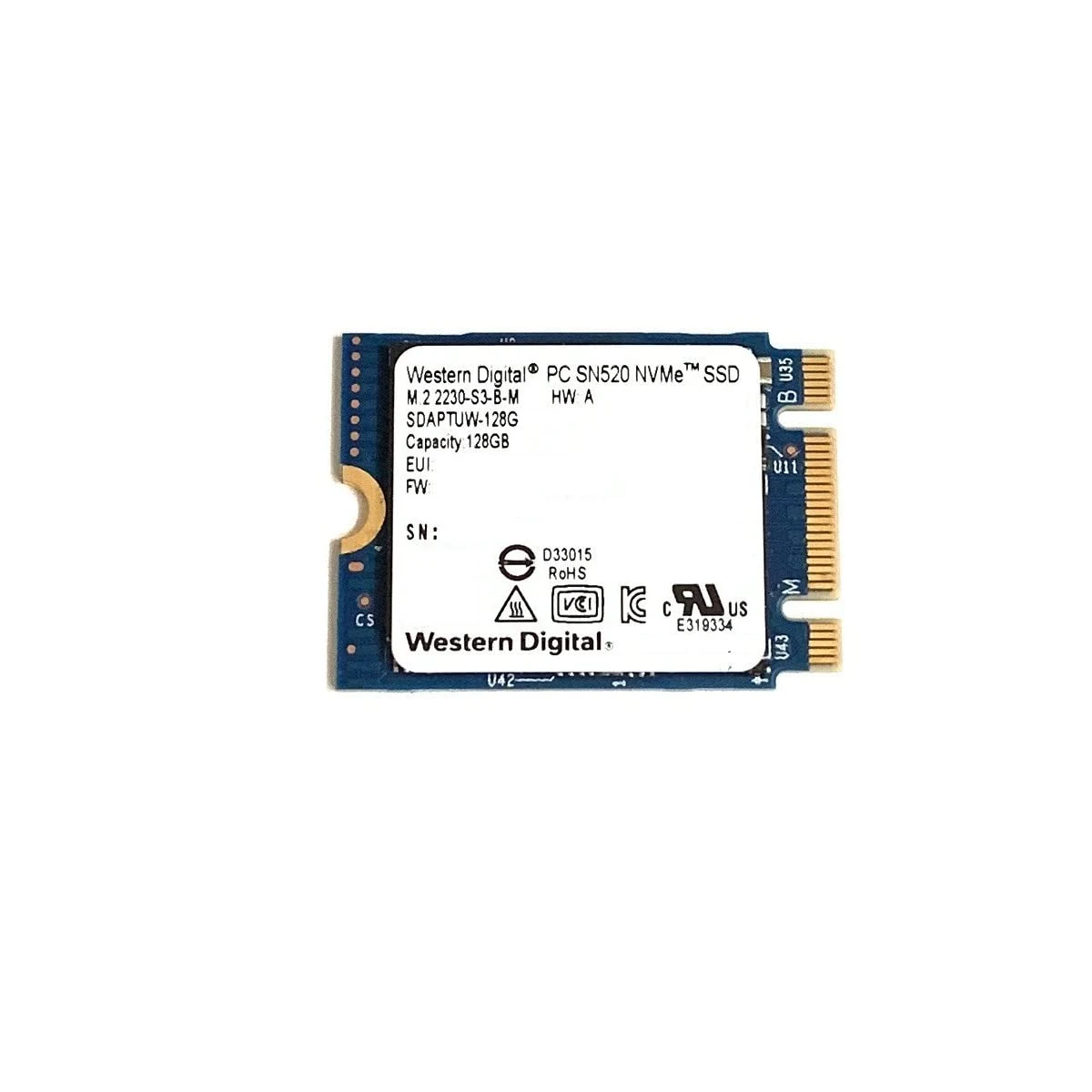 SSD Western Digital PC SN520 1TB - M.2 NVMe - PCIe Gen 3x2 - New