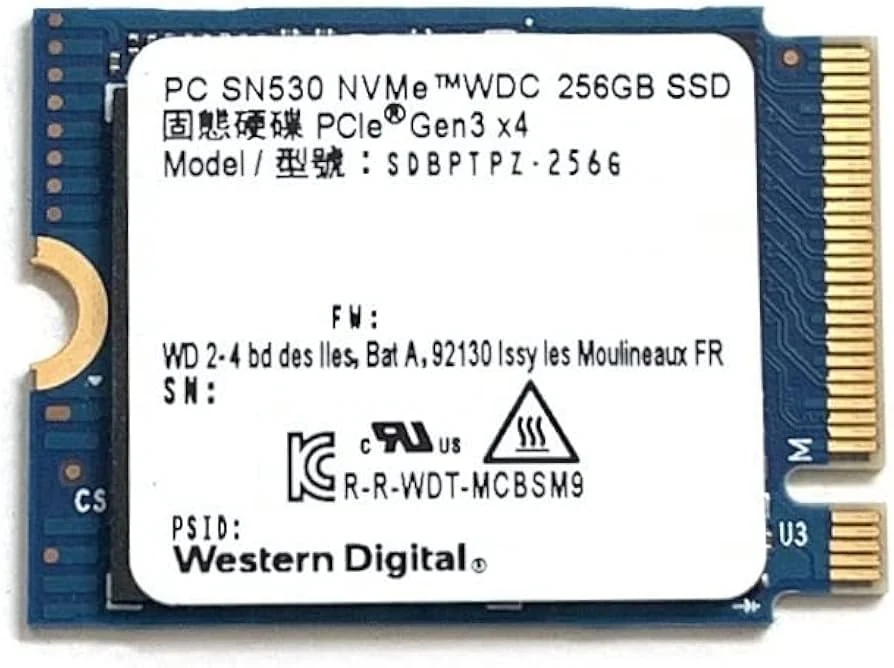SSD Western Digital PC SN530 256GB Gen 3x4 - New