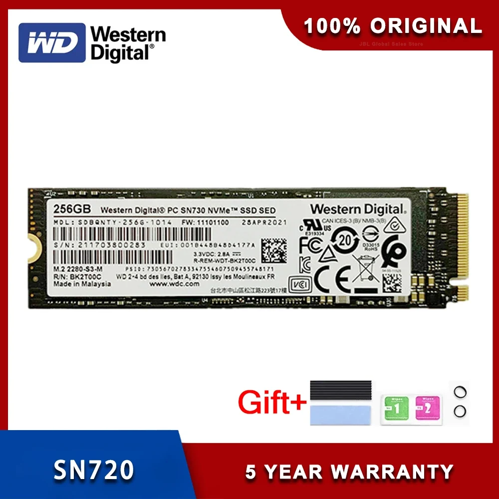 SSD Western Digital PC SN720 1TB - M.2 NVMe - PCIe Gen 3x4 - New