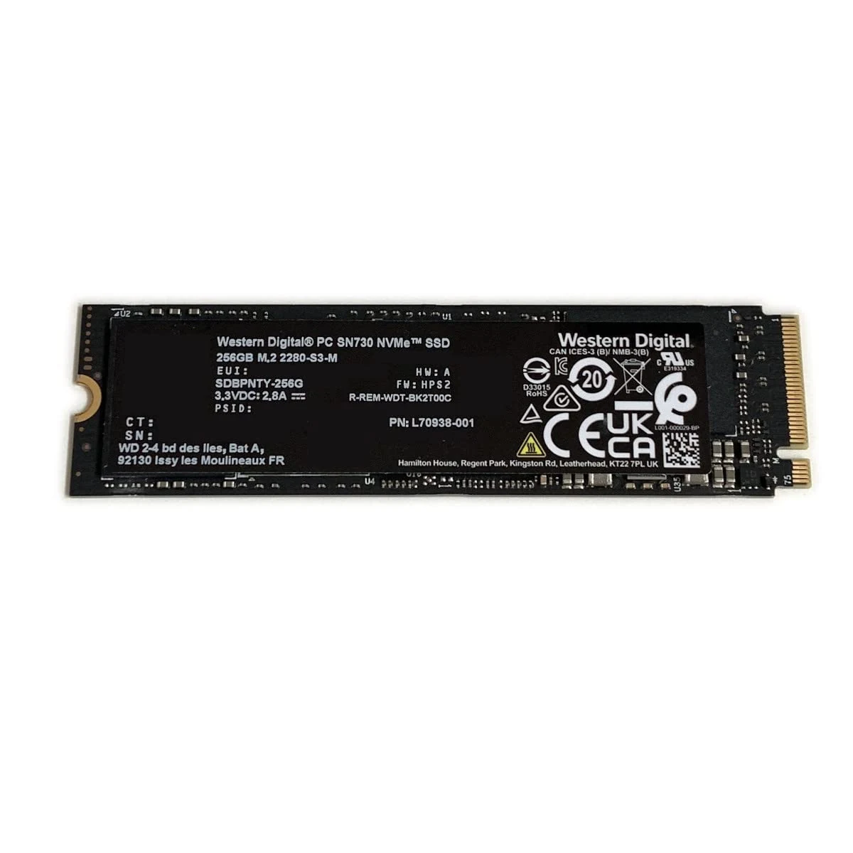 SSD Western Digital PC SN730 256GB Gen 3x4 - New