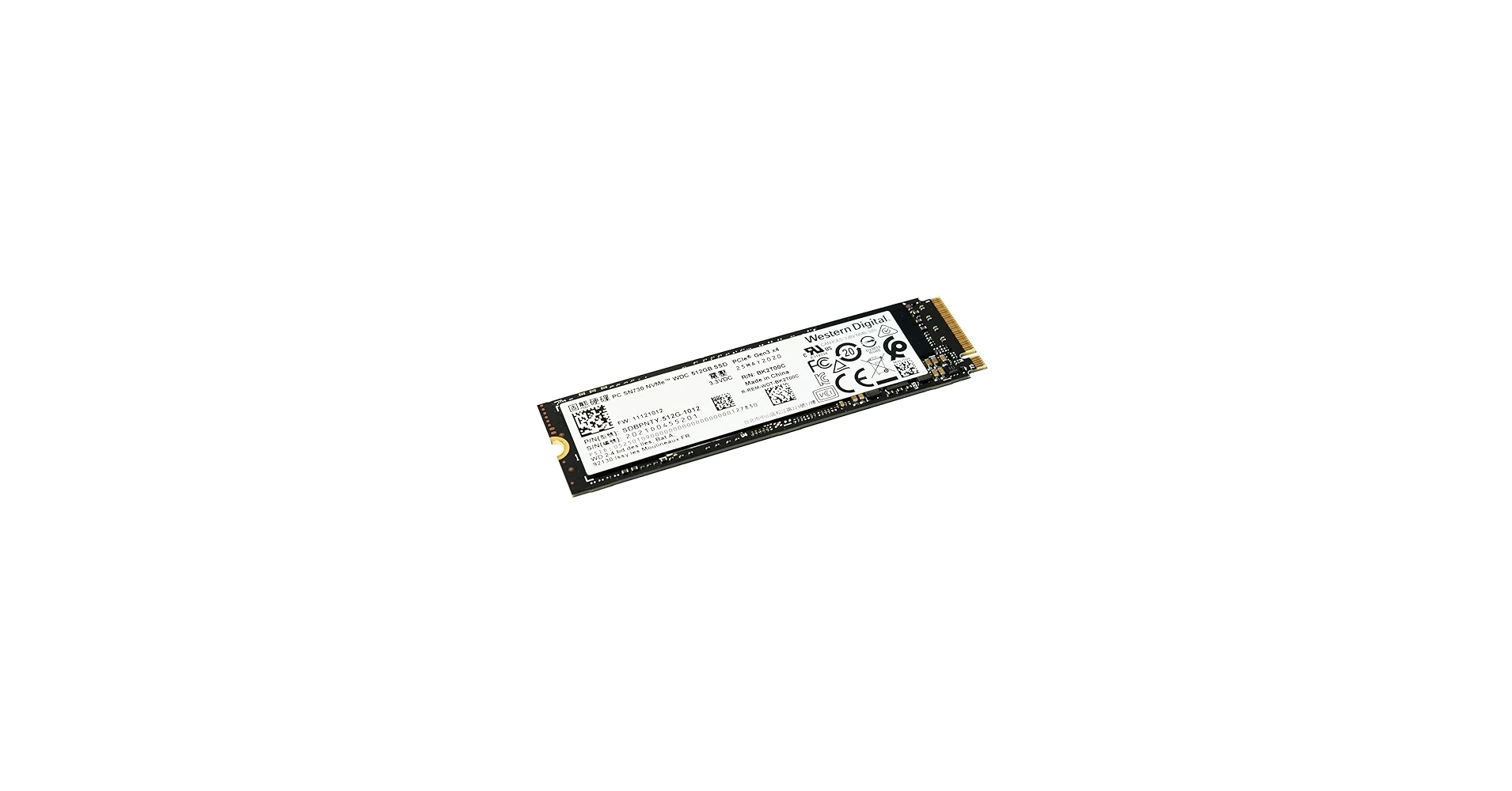 SSD Western Digital PC SN730 512GB - M.2 NVMe - PCIe Gen 3x4 - New