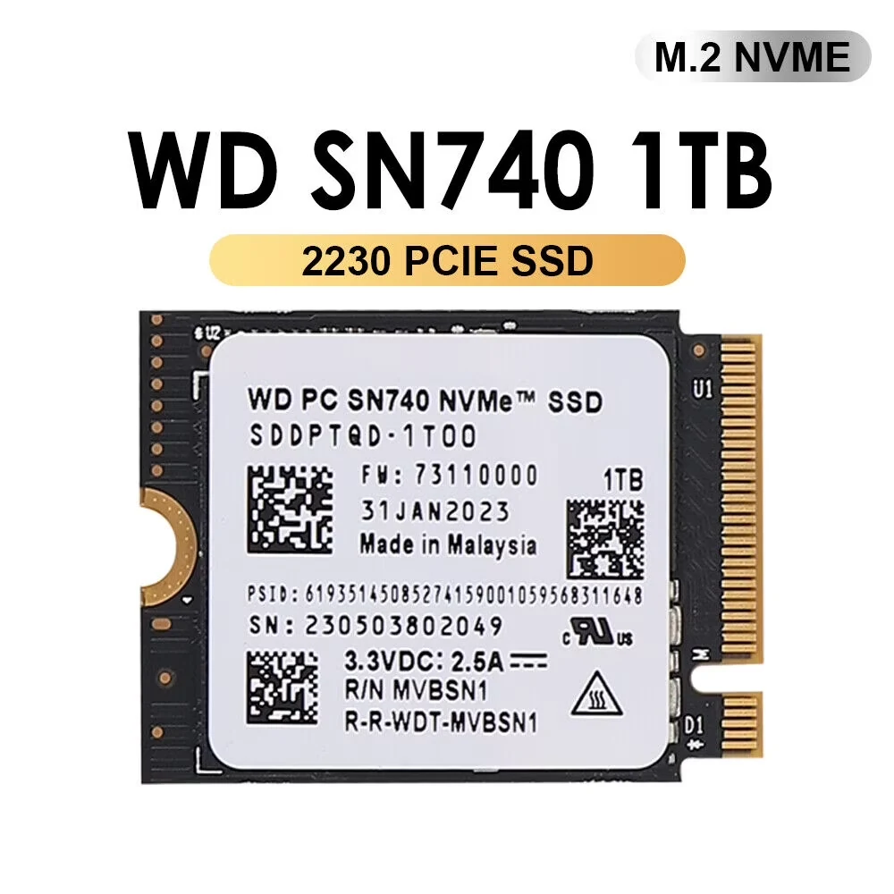 SSD Western Digital PC SN740 1TB - M.2 NVMe - PCIe Gen 4x4 - New