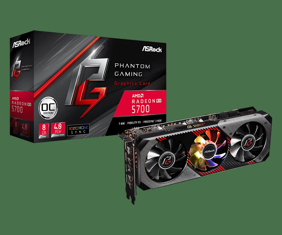 VGA ASRock Challenger D Radeon RX 5700 XT OC 8GB - GDDR6 - NEW